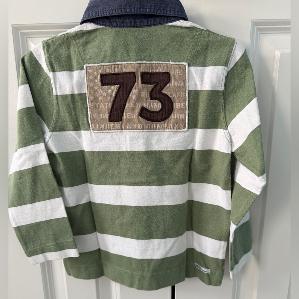 Timberland Boys Striped Rugby Polo Shirt Size 5 - Picture 4 of 11
